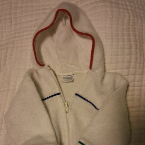 Mothercare Other - Vintage MADE IN UK Kids White Hoodie with Red and Blue Trim